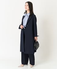 F1LFA24160 MK MICHEL KLEIN(小さいサイズ)(メゾン ドゥ サンク) 【小さいサイズ】ハイウエストワイドパンツ/撥水加工/洗える/セットアップ対応 ライトグレー