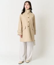 F1LFA24160 MK MICHEL KLEIN(小さいサイズ)(メゾン ドゥ サンク) 【小さいサイズ】ハイウエストワイドパンツ/撥水加工/洗える/セットアップ対応 ライトグレー