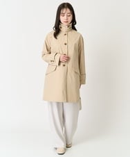 F1LFA24160 MK MICHEL KLEIN(小さいサイズ)(メゾン ドゥ サンク) 【小さいサイズ】ハイウエストワイドパンツ/撥水加工/洗える/セットアップ対応 ライトグレー