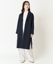 F1LFA24160 MK MICHEL KLEIN(小さいサイズ)(メゾン ドゥ サンク) 【小さいサイズ】ハイウエストワイドパンツ/撥水加工/洗える/セットアップ対応 ライトグレー