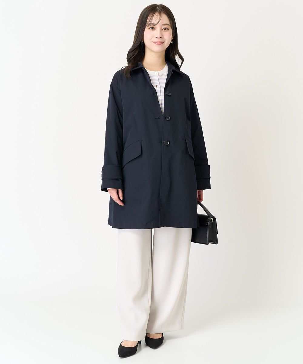 F1LFA24160 MK MICHEL KLEIN(小さいサイズ)(メゾン ドゥ サンク) 【小さいサイズ】ハイウエストワイドパンツ/撥水加工/洗える/セットアップ対応 ライトグレー