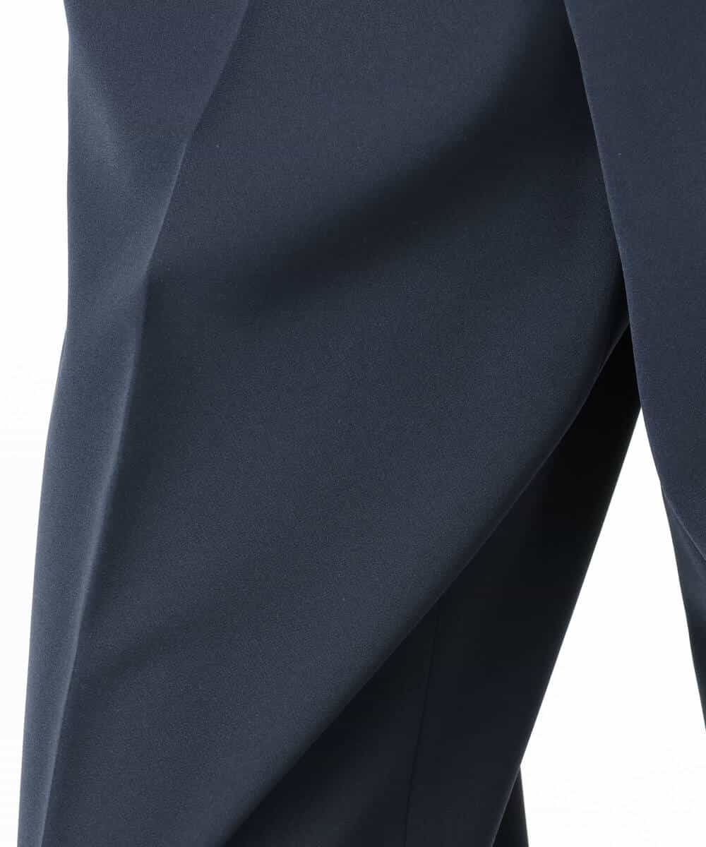 F1LFD10160 MK MICHEL KLEIN(小さいサイズ)(メゾン ドゥ サンク) 【小さいサイズ】ダブルクロス セミワイドパンツ/セットアップ対応/洗える ネイビー