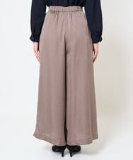 F1LGA32170 MK MICHEL KLEIN(小さいサイズ)(メゾン ドゥ サンク) 【小さいサイズ】サテンワイドシルエットパンツ/洗える/セットアップ対応 ネイビー
