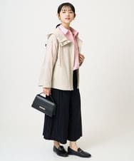 F1LGD26170 MK MICHEL KLEIN(小さいサイズ)(メゾン ドゥ サンク) 【小さいサイズ】サイドプリーツガウチョパンツ/洗える ライトブルー