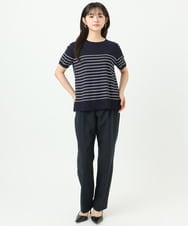 F1LGD33170 MK MICHEL KLEIN(小さいサイズ)(メゾン ドゥ サンク) 【小さいサイズ】ドライタッチストレッチ テーパードパンツ/イージーケア/洗濯機で洗える グレージュ