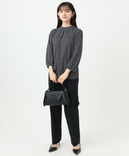 F1LGD33170 MK MICHEL KLEIN(小さいサイズ)(メゾン ドゥ サンク) 【小さいサイズ】ドライタッチストレッチ テーパードパンツ/イージーケア/洗濯機で洗える グレージュ