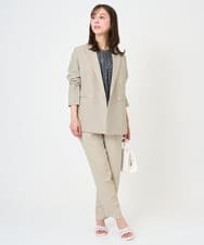 F1LGD44160 MK MICHEL KLEIN(小さいサイズ)(メゾン ドゥ サンク) 【小さいサイズ】[UVカット/接触冷感/防シワ/通気性/洗濯機で洗える]テーパードパンツ ベージュ