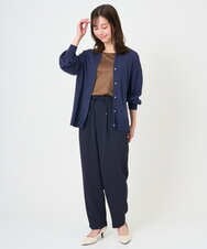 F1LGD44160 MK MICHEL KLEIN(小さいサイズ)(メゾン ドゥ サンク) 【小さいサイズ】[UVカット/接触冷感/防シワ/通気性/洗濯機で洗える]テーパードパンツ ベージュ
