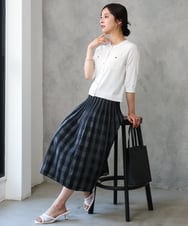 F1SGD53140 MK MICHEL KLEIN(小さいサイズ)(メゾン ドゥ サンク) 【小さいサイズ】[UVカット/接触冷感/洗える]コンパクトニットカーディガン ブラウン