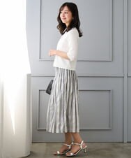 F1SGD53140 MK MICHEL KLEIN(小さいサイズ)(メゾン ドゥ サンク) 【小さいサイズ】[UVカット/接触冷感/洗える]コンパクトニットカーディガン ブラウン