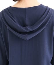 F1SHD61150 MK MICHEL KLEIN(小さいサイズ)(メゾン ドゥ サンク) 【小さいサイズ】[UVカット/接触冷感/洗える]ニットフードパーカー ネイビー