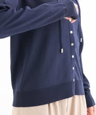 F1SHD61150 MK MICHEL KLEIN(小さいサイズ)(メゾン ドゥ サンク) 【小さいサイズ】[UVカット/接触冷感/洗える]ニットフードパーカー ネイビー