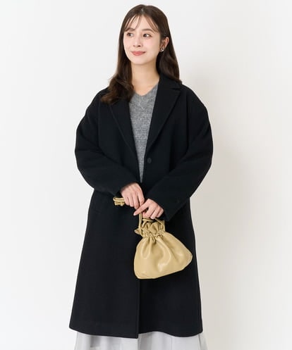 F1UAA54400 MK MICHEL KLEIN(小さいサイズ) 【小さいサイズ】ウールモッサ ロングチェスターコート