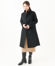 F1UAA58380 MK MICHEL KLEIN(小さいサイズ)(メゾン ドゥ サンク) 【小さいサイズ】Super100sウールスタンドカラーコート ブラック