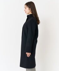 F1UAA58380 MK MICHEL KLEIN(小さいサイズ)(メゾン ドゥ サンク) 【小さいサイズ】Super100sウールスタンドカラーコート ブラック