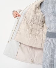 F1VAA42380 MK MICHEL KLEIN(小さいサイズ)(メゾン ドゥ サンク) 【小さいサイズ】ダウンライナー付きマルチwayモッズコート/撥水加工 ベージュ