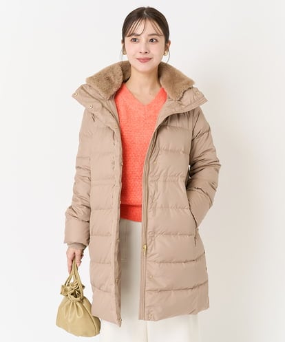 F1VAA50350 MK MICHEL KLEIN(小さいサイズ) 【小さいサイズ】ベーシックタフタロングダウンコート(新色追加)