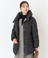 F1VAA52310 MK MICHEL KLEIN(小さいサイズ)(メゾン ドゥ サンク) 【小さいサイズ】ベーシックタフタミドルダウンコート ブラック