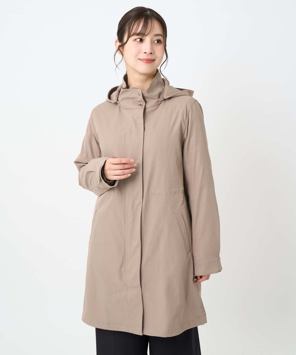F1VAD42380 MK MICHEL KLEIN(小さいサイズ)(メゾン ドゥ サンク) 【小さいサイズ】ダウンライナー付きマルチwayモッズコート/撥水加工 モカ