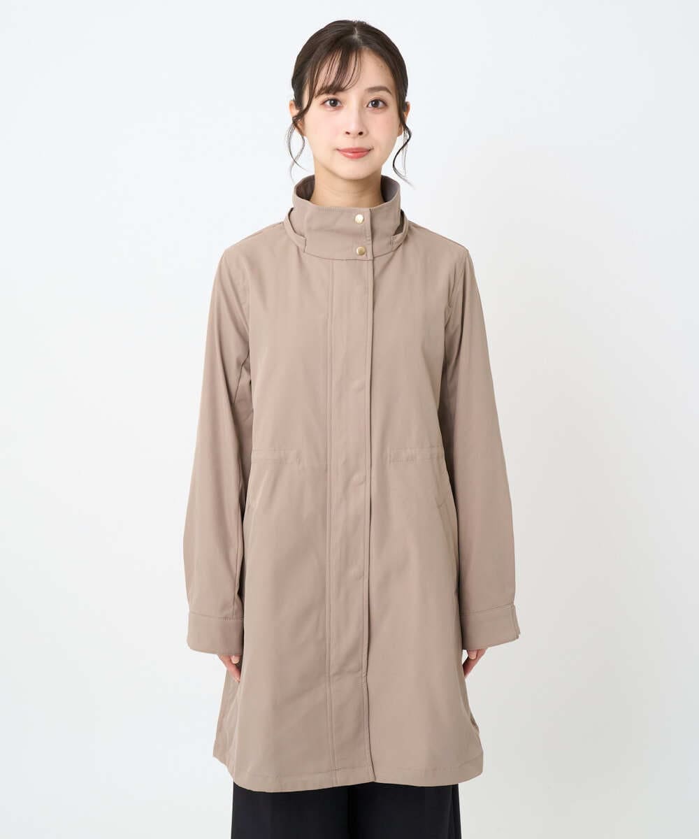 F1VAD42380 MK MICHEL KLEIN(小さいサイズ)(メゾン ドゥ サンク) 【小さいサイズ】ダウンライナー付きマルチwayモッズコート/撥水加工 モカ