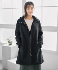 F1VAD42380 MK MICHEL KLEIN(小さいサイズ)(メゾン ドゥ サンク) 【小さいサイズ】ダウンライナー付きマルチwayモッズコート/撥水加工 ブラック