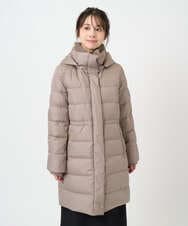 F1VAD50350 MK MICHEL KLEIN(小さいサイズ)(メゾン ドゥ サンク) 【小さいサイズ】ベーシックタフタ ロングダウンコート/撥水加工 モカ