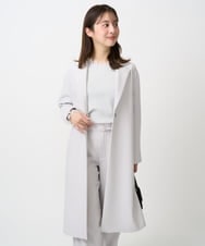 F1VFD14280 MK MICHEL KLEIN(小さいサイズ)(メゾン ドゥ サンク) 【小さいサイズ】ライトダブルクロスチェスターコート/洗える ライトグレー