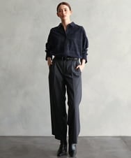 F6BAG20250 MICHEL KLEIN(小さいサイズ)(メゾン ドゥ サンク) 【小さいサイズ】[セットアップ対応]チェックコーデュロイシャツ ベージュ