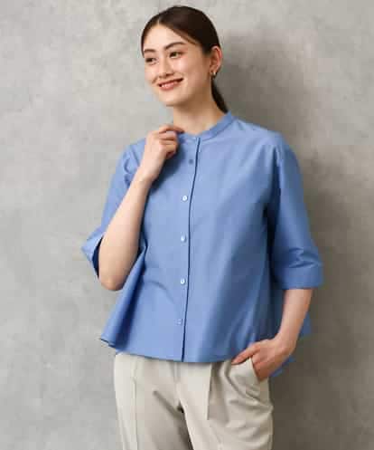 F6BGD08200 MICHEL KLEIN(小さいサイズ) [小さいサイズ]バンドカラーテントラインシャツ