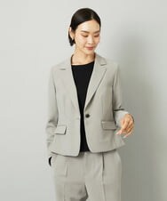 F6DAD36380 MICHEL KLEIN(小さいサイズ)(メゾン ドゥ サンク) [小さいサイズ][セットアップ対応]テーラードジャケット グレー
