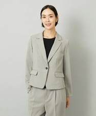 F6DAD36380 MICHEL KLEIN(小さいサイズ)(メゾン ドゥ サンク) [小さいサイズ][セットアップ対応]テーラードジャケット グレー