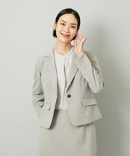 F6DAD36380 MICHEL KLEIN(小さいサイズ)(メゾン ドゥ サンク) [小さいサイズ][セットアップ対応]テーラードジャケット グレー