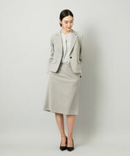 F6DAD36380 MICHEL KLEIN(小さいサイズ)(メゾン ドゥ サンク) [小さいサイズ][セットアップ対応]テーラードジャケット グレー