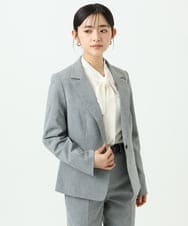 F6DDD01450 MICHEL KLEIN(小さいサイズ)(メゾン ドゥ サンク) [小さいサイズ][セットアップ対応]テーラードジャケット グレー