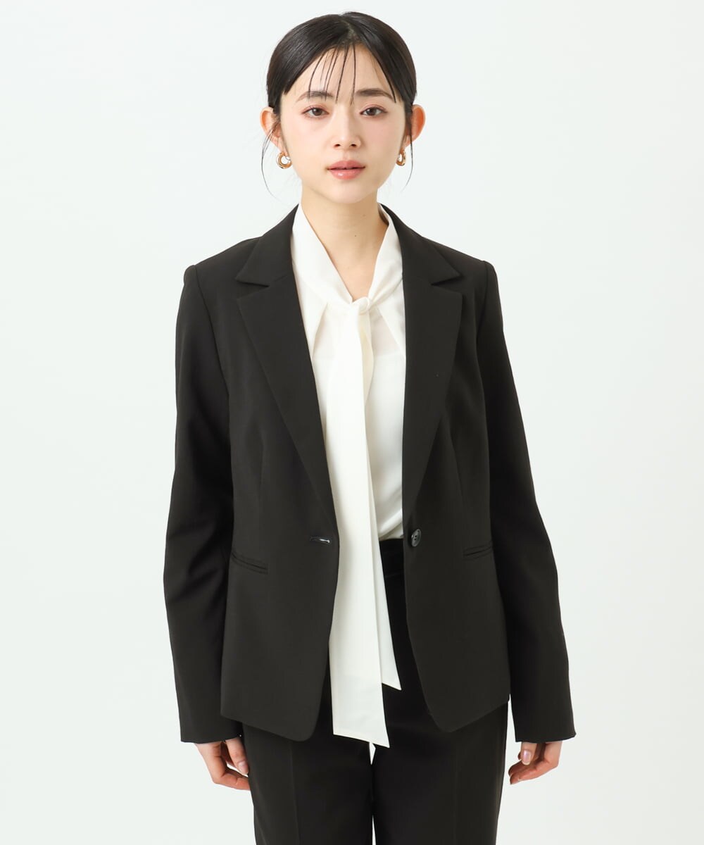 F6DDD01450 MICHEL KLEIN(小さいサイズ)(メゾン ドゥ サンク) [小さいサイズ][セットアップ対応]テーラードジャケット グレー