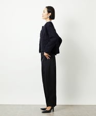 F6DDD02430 MICHEL KLEIN(小さいサイズ)(メゾン ドゥ サンク) [小さいサイズ]ファンシーツイードショートジャケット ネイビー