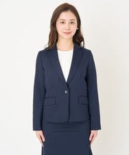 F6DDV05360 MICHEL KLEIN(小さいサイズ)(メゾン ドゥ サンク) [小さいサイズ]トリコットカノコテーラードジャケット（定番スーツ/背抜き/セットアップ対応） ネイビー(57)