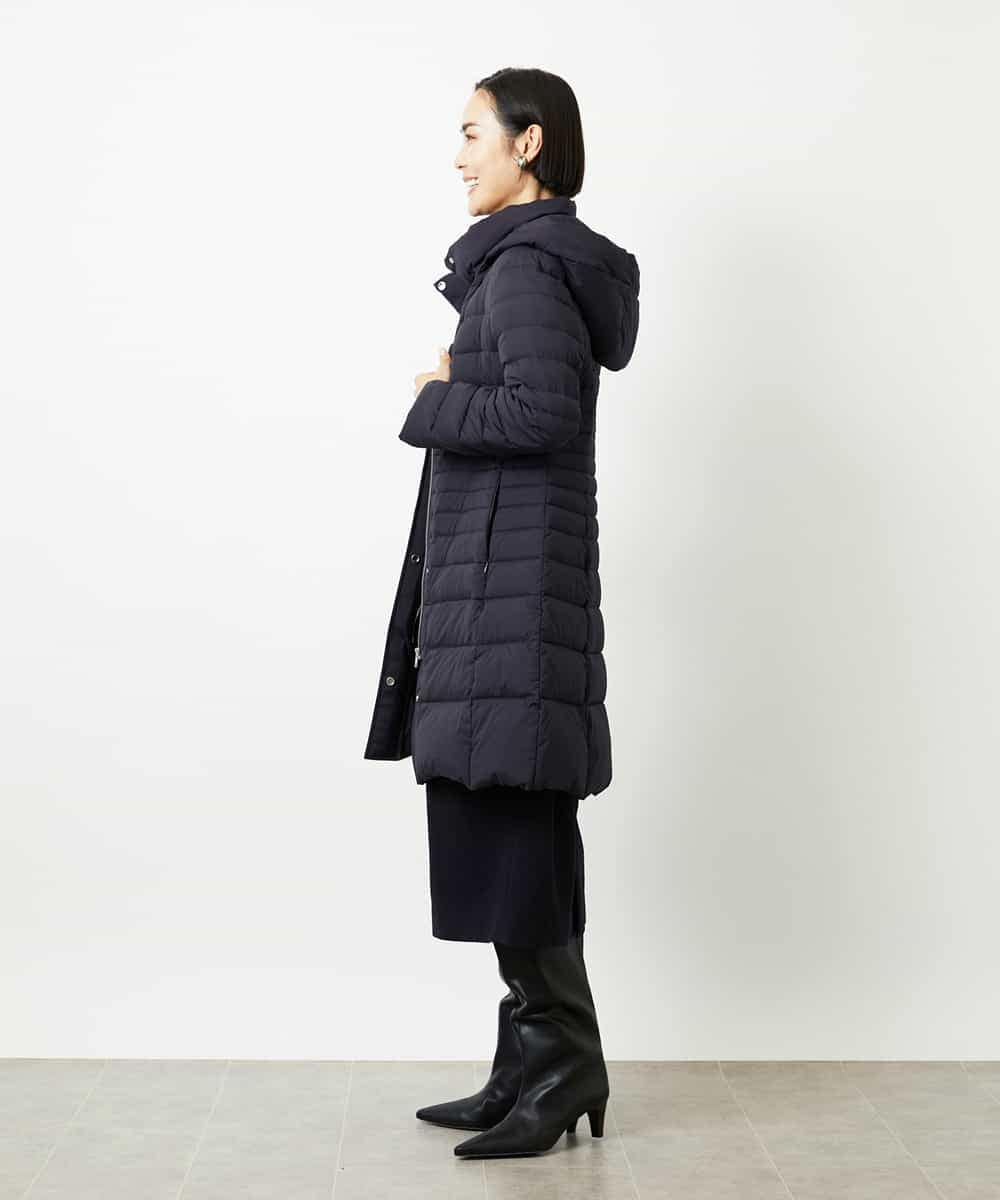 F6EDD03330 MICHEL KLEIN(小さいサイズ)(メゾン ドゥ サンク) [小さいサイズ]［オケージョン/セレモニー］スリーブコンシャスワンピース ネイビー