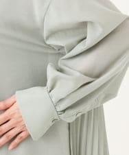 F6EGA04350 MICHEL KLEIN(小さいサイズ)(メゾン ドゥ サンク) [小さいサイズ]バックプリーツ3WAYワンピース グリーン