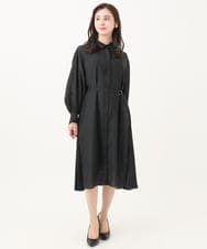 F6EGA04350 MICHEL KLEIN(小さいサイズ)(メゾン ドゥ サンク) [小さいサイズ]バックプリーツ3WAYワンピース グリーン
