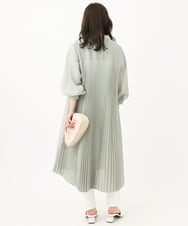 F6EGA04350 MICHEL KLEIN(小さいサイズ)(メゾン ドゥ サンク) [小さいサイズ]バックプリーツ3WAYワンピース グリーン
