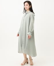 F6EGA04350 MICHEL KLEIN(小さいサイズ)(メゾン ドゥ サンク) [小さいサイズ]バックプリーツ3WAYワンピース グリーン