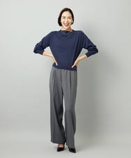 F6FAD15190 MICHEL KLEIN(小さいサイズ)(メゾン ドゥ サンク) [小さいサイズ]ホールガーメント(R)ボトルネックニット ライトブルー