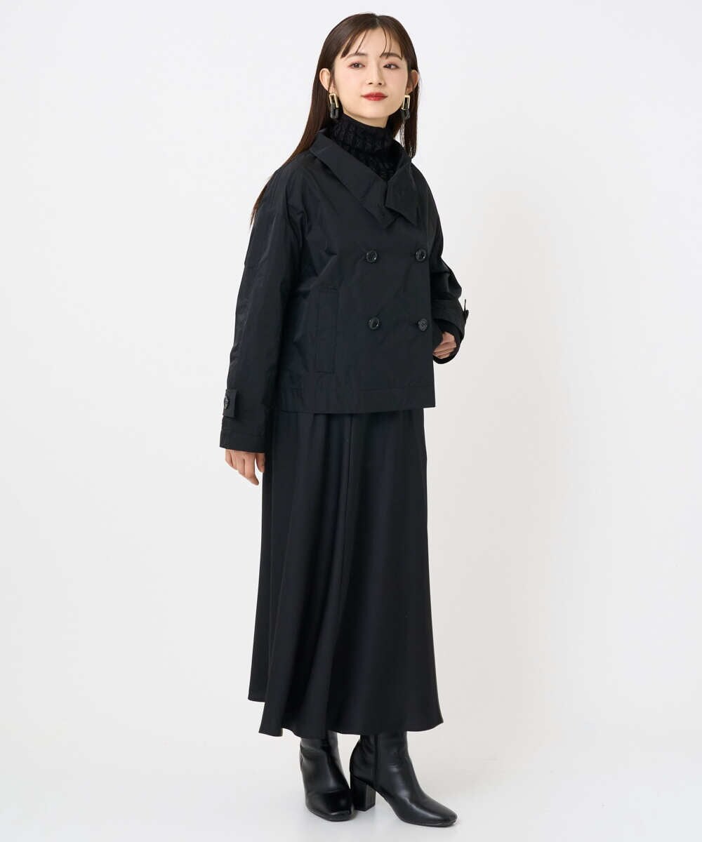 F6FAD20230 MICHEL KLEIN(小さいサイズ)(メゾン ドゥ サンク) [小さいサイズ]シアーケーブルハイネックニット ライトグレー