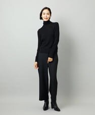 F6FAD20230 MICHEL KLEIN(小さいサイズ)(メゾン ドゥ サンク) [小さいサイズ]シアーケーブルハイネックニット ライトグレー