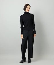 F6FAD20230 MICHEL KLEIN(小さいサイズ)(メゾン ドゥ サンク) [小さいサイズ]シアーケーブルハイネックニット ライトグレー