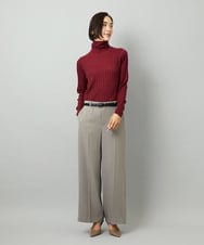 F6FAD20230 MICHEL KLEIN(小さいサイズ)(メゾン ドゥ サンク) [小さいサイズ]シアーケーブルハイネックニット ライトグレー