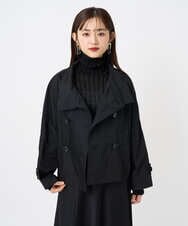 F6FAD20230 MICHEL KLEIN(小さいサイズ)(メゾン ドゥ サンク) [小さいサイズ]シアーケーブルハイネックニット ライトグレー