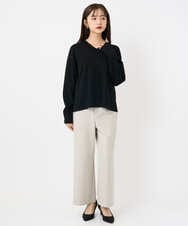 F6FAD23210 MICHEL KLEIN(小さいサイズ)(メゾン ドゥ サンク) [小さいサイズ]Vネックニット ライトブルー