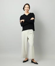 F6FAD23210 MICHEL KLEIN(小さいサイズ)(メゾン ドゥ サンク) [小さいサイズ]Vネックニット ライトブルー